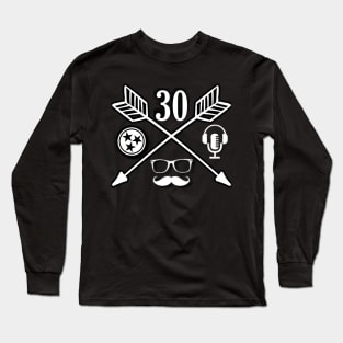 Arrow Design (White) Long Sleeve T-Shirt